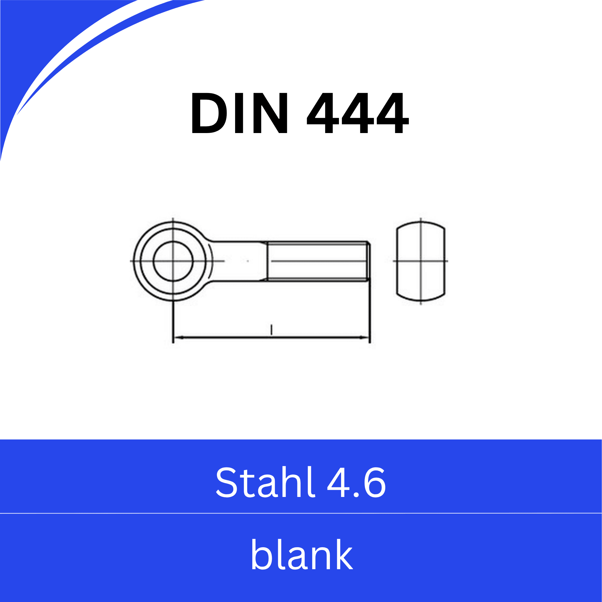Bild von ➤ Kategorie: DIN 444 Stahl (4.6) blank